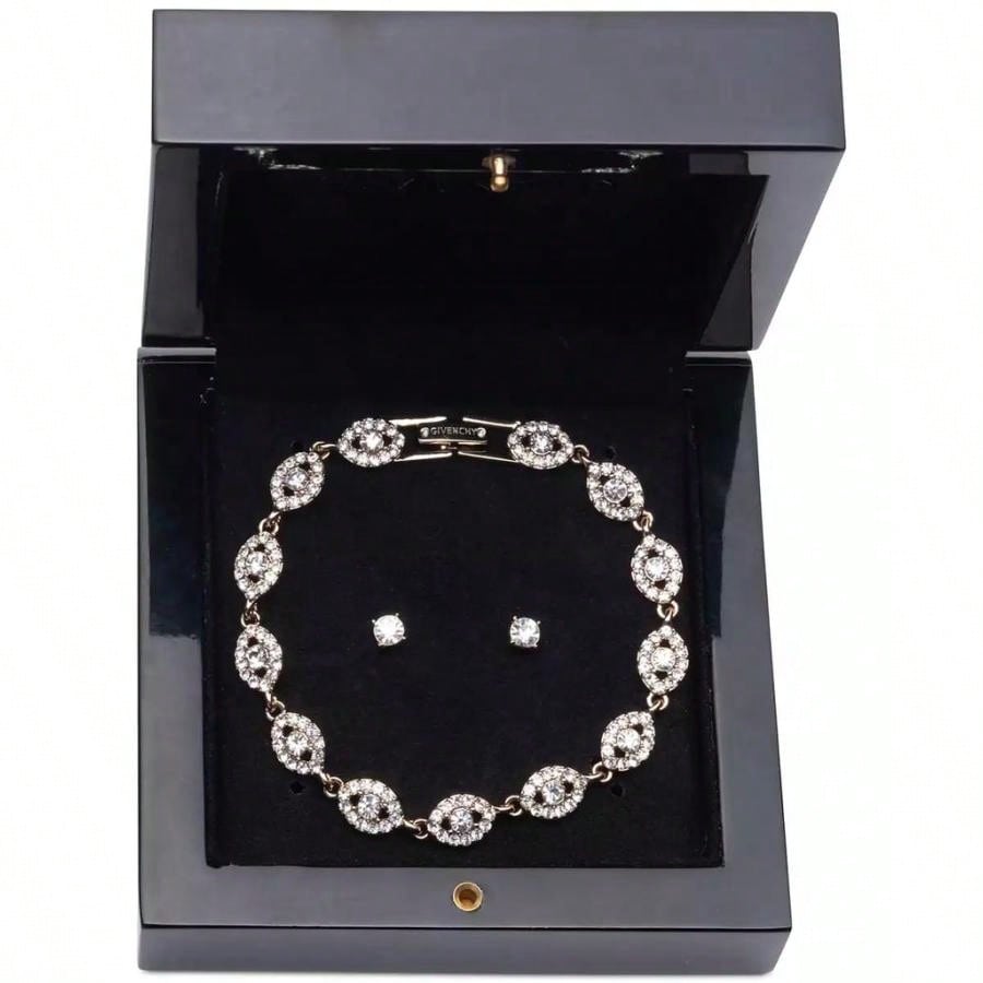 Givenchy 2-Pc. Set Stone & Crystal Link Bracelet & Crystal Stud Earrings | Fall Fashion