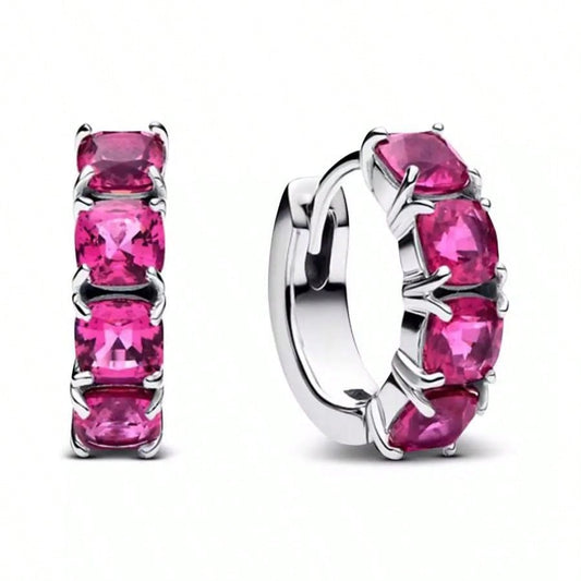 Pandora Pink Hoop Earrings | Fall Fashion | Women Dangle Earrings