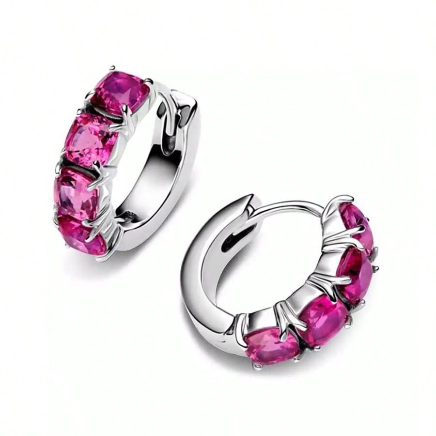 Pandora Pink Hoop Earrings | Fall Fashion | Women Dangle Earrings