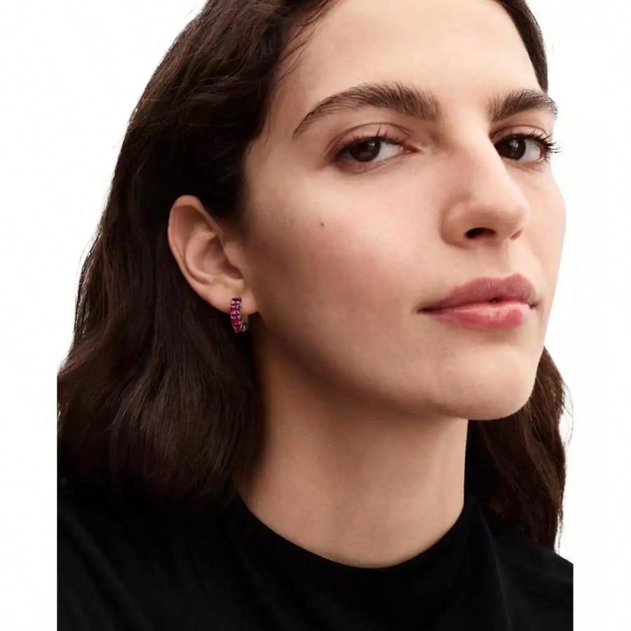 Pandora Pink Hoop Earrings | Fall Fashion | Women Dangle Earrings